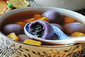 紫薯黑洋酥汤圆