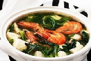 鲜虾荠菜汤