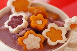 椰汁南瓜紫薯芋头煲