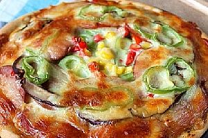 椰浆烤肠香菇披萨