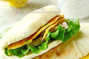 中式白肉蛋饼口袋三明治