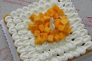 芒果百香果冻芝士蛋糕