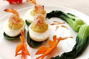 鲜虾豆腐酿天使蛋