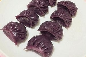 紫薯山麻楂蒸饺