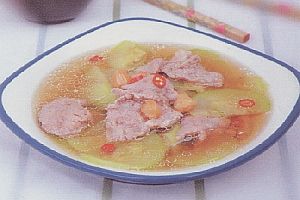 西葫芦干贝肉汤