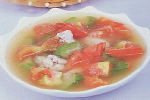 丝瓜排骨西红柿汤