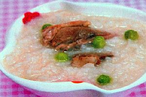豌豆鸽肉粥