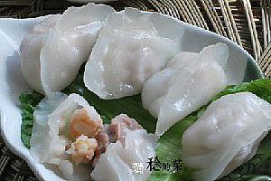 水晶虾仁蒸饺