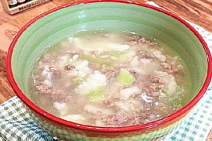 瘦肉肝泥疙瘩汤