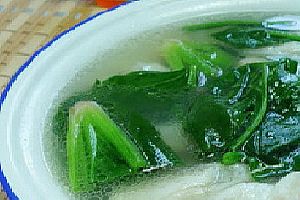 菠菜虾潺汤