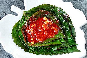 韩国苏子叶泡菜