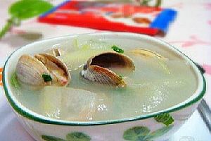 口蘑蛤蜊冬瓜汤